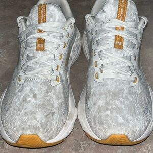 Brooks Athletic Shoes in White and Gold